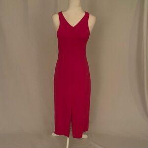 Caroline Constas V-neck Pink Midi Dress